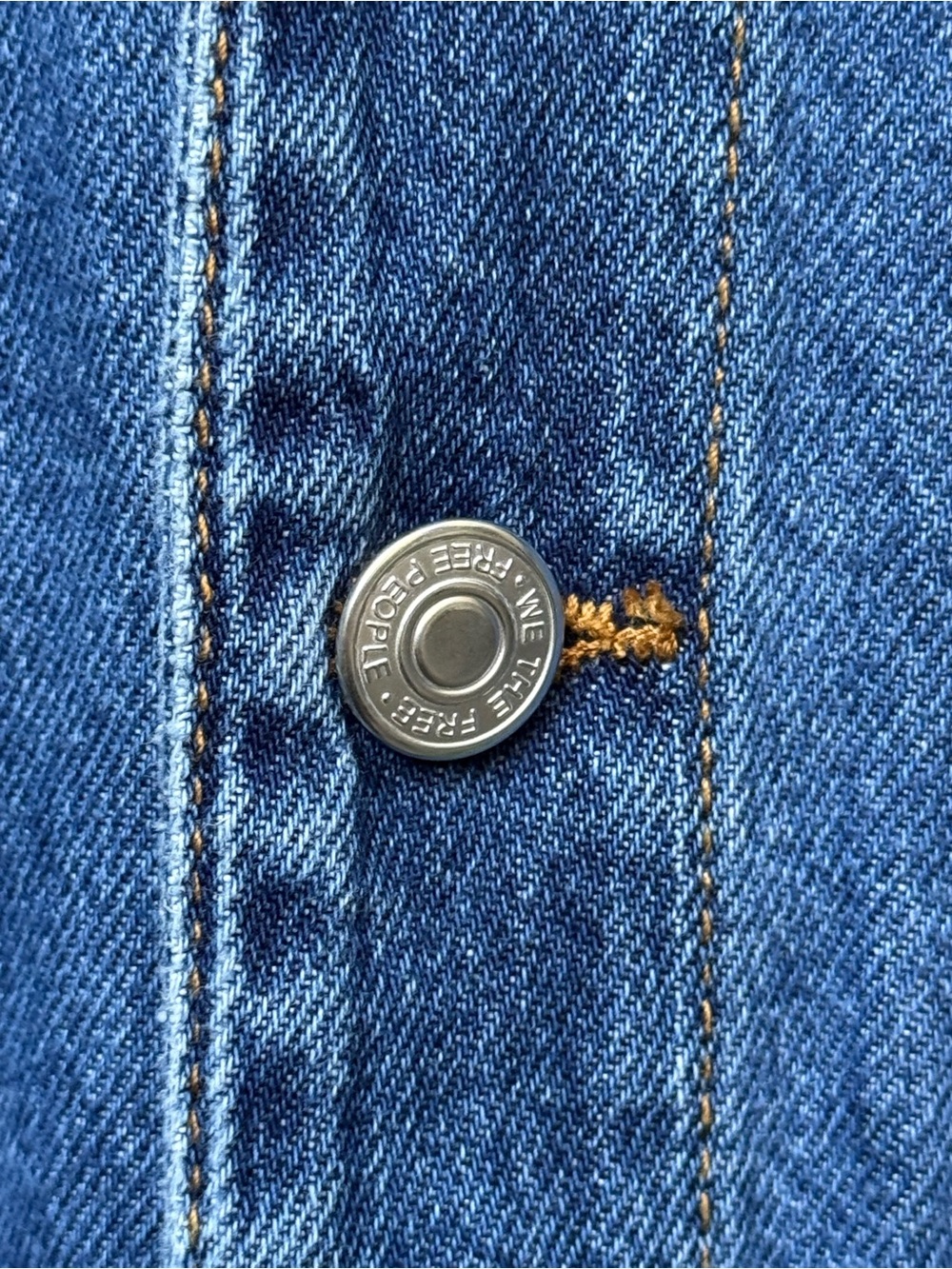 We The Free Free People Marci Denim Coverall Jumpsuit Light Wash Blue Small NWOT - Picture 8 of 11